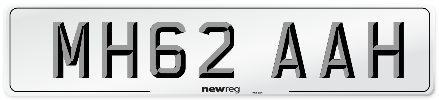 MH62 AAH Number Plate from New Reg